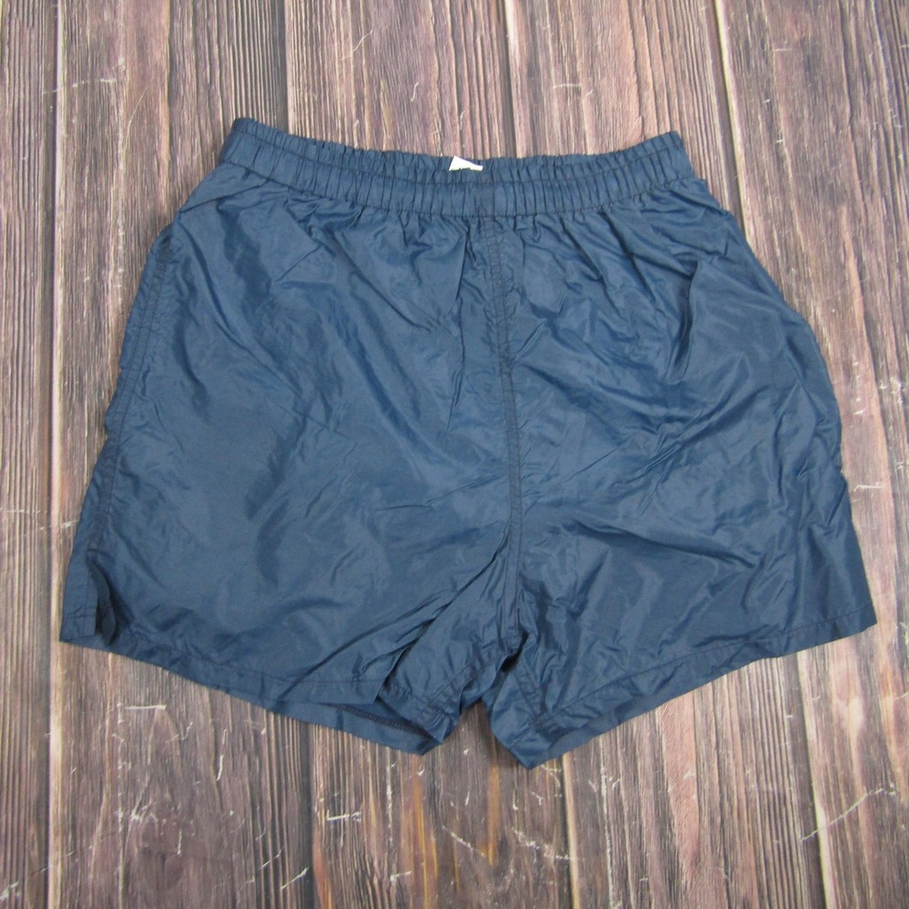 Defender Vintage Mens Medium Blue Nylon Boxer Shorts Elastic Waist Lined USA